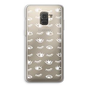 CaseCompany Eye pattern #3: Samsung Galaxy A8 (2018) Transparant Hoesje