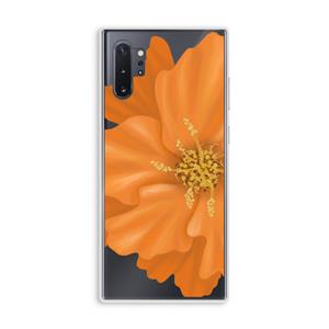 CaseCompany Orange Ellila flower: Samsung Galaxy Note 10 Plus Transparant Hoesje