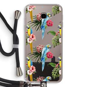 CaseCompany Kleurrijke papegaaien: Samsung Galaxy J4 Plus Transparant Hoesje met koord
