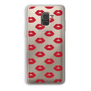 CaseCompany Lips: Samsung Galaxy A8 (2018) Transparant Hoesje