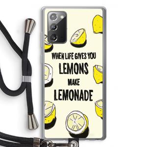 CaseCompany Lemonade: Samsung Galaxy Note 20 / Note 20 5G Transparant Hoesje met koord