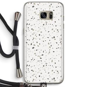 CaseCompany Terrazzo N°14: Samsung Galaxy S7 Edge Transparant Hoesje met koord