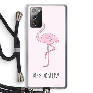 CaseCompany Pink positive: Samsung Galaxy Note 20 / Note 20 5G Transparant Hoesje met koord