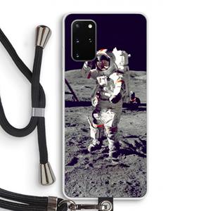 CaseCompany Spaceman: Samsung Galaxy S20 Plus Transparant Hoesje met koord