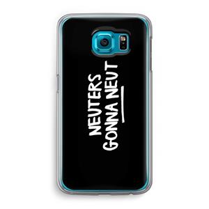 CaseCompany Neuters (zwart): Samsung Galaxy S6 Transparant Hoesje