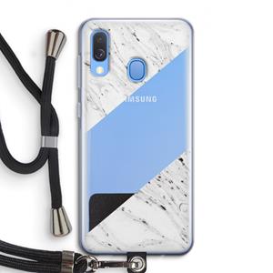 CaseCompany Biggest stripe: Samsung Galaxy A40 Transparant Hoesje met koord