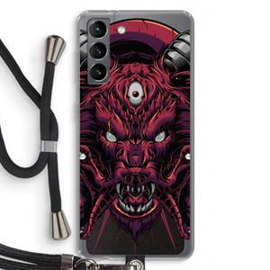 CaseCompany Hell Hound and Serpents: Samsung Galaxy S21 Transparant Hoesje met koord