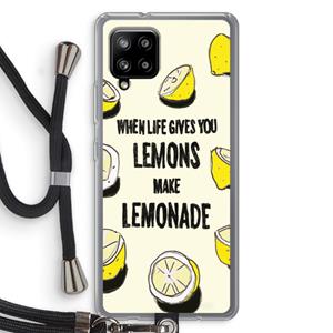 CaseCompany Lemonade: Samsung Galaxy A42 5G Transparant Hoesje met koord