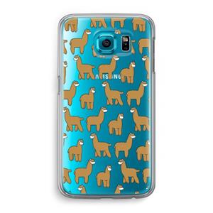 CaseCompany Alpacas: Samsung Galaxy S6 Transparant Hoesje