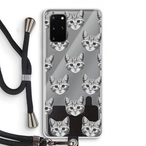 CaseCompany Kitten: Samsung Galaxy S20 Plus Transparant Hoesje met koord