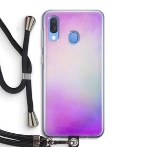 CaseCompany Clouds pastel: Samsung Galaxy A40 Transparant Hoesje met koord