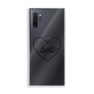 CaseCompany Best heart black: Samsung Galaxy Note 10 Plus Transparant Hoesje