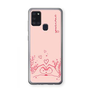 CaseCompany Love is in the air: Samsung Galaxy A21s Transparant Hoesje