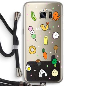 CaseCompany Happy bento friends: Samsung Galaxy S7 Edge Transparant Hoesje met koord