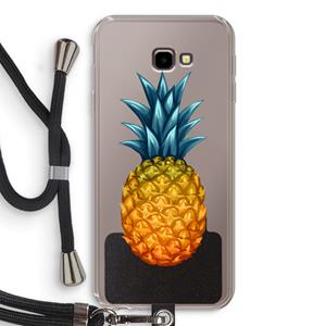 CaseCompany Grote ananas: Samsung Galaxy J4 Plus Transparant Hoesje met koord