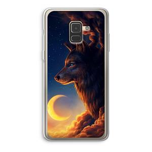 CaseCompany Night Guardian: Samsung Galaxy A8 (2018) Transparant Hoesje