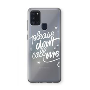 CaseCompany Don't call: Samsung Galaxy A21s Transparant Hoesje