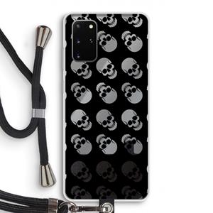 CaseCompany Musketon Skulls: Samsung Galaxy S20 Plus Transparant Hoesje met koord