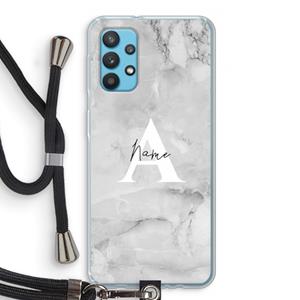 CaseCompany Ivory Marble: Samsung Galaxy A32 4G Transparant Hoesje met koord
