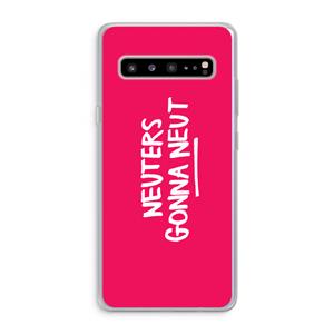 CaseCompany Neuters (roze): Samsung Galaxy S10 5G Transparant Hoesje