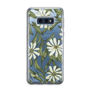 CaseCompany Wit bloemenpatroon: Samsung Galaxy S10e Transparant Hoesje