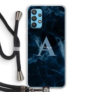 CaseCompany Midnight Marble: Samsung Galaxy A32 4G Transparant Hoesje met koord