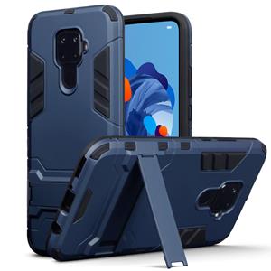 Qubits Double Armor Layer hoes met stand - Huawei Mate 30 Lite - Blauw