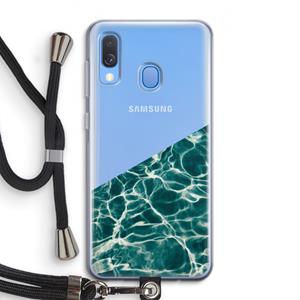 CaseCompany Weerkaatsing water: Samsung Galaxy A40 Transparant Hoesje met koord