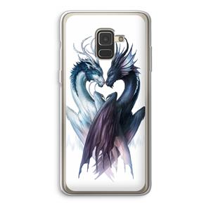 CaseCompany Yin Yang Dragons: Samsung Galaxy A8 (2018) Transparant Hoesje