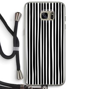 CaseCompany Stripes: Samsung Galaxy S7 Edge Transparant Hoesje met koord