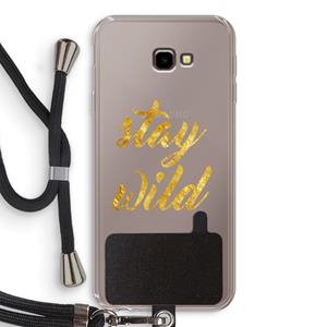CaseCompany Stay wild: Samsung Galaxy J4 Plus Transparant Hoesje met koord