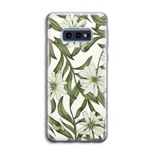 CaseCompany Wit bloemenpatroon: Samsung Galaxy S10e Transparant Hoesje