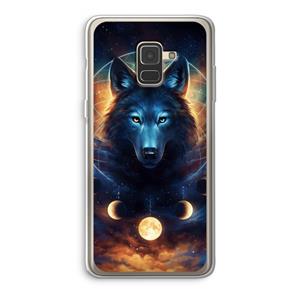 CaseCompany Wolf Dreamcatcher: Samsung Galaxy A8 (2018) Transparant Hoesje
