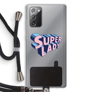CaseCompany Superlady: Samsung Galaxy Note 20 / Note 20 5G Transparant Hoesje met koord