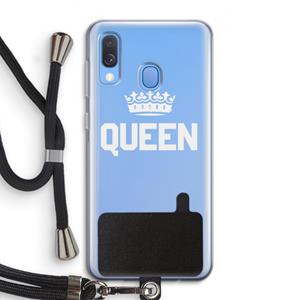 CaseCompany Queen zwart: Samsung Galaxy A40 Transparant Hoesje met koord