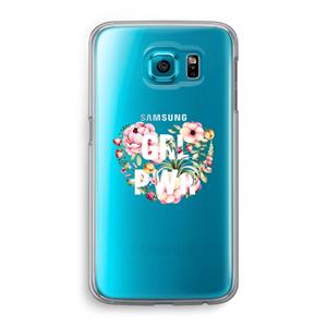CaseCompany GRL PWR Flower: Samsung Galaxy S6 Transparant Hoesje