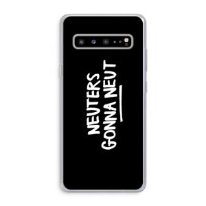 CaseCompany Neuters (zwart): Samsung Galaxy S10 5G Transparant Hoesje
