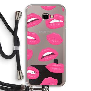 CaseCompany Bite my lip: Samsung Galaxy J4 Plus Transparant Hoesje met koord