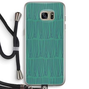 CaseCompany Swirls: Samsung Galaxy S7 Edge Transparant Hoesje met koord