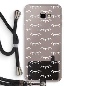 CaseCompany Wimpers: Samsung Galaxy J4 Plus Transparant Hoesje met koord