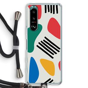 CaseCompany Illustratieve pop 1: Sony Xperia 5 III Transparant Hoesje met koord