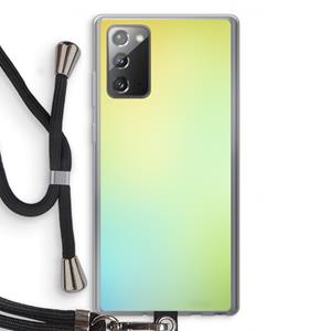 CaseCompany Minty mist pastel: Samsung Galaxy Note 20 / Note 20 5G Transparant Hoesje met koord