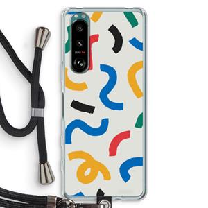 CaseCompany Illustratieve pop 2: Sony Xperia 5 III Transparant Hoesje met koord