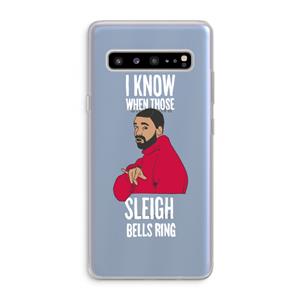 CaseCompany Sleigh Bells Ring: Samsung Galaxy S10 5G Transparant Hoesje