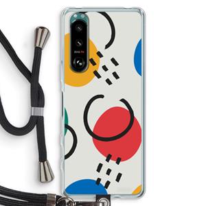 CaseCompany Illustratieve pop 3: Sony Xperia 5 III Transparant Hoesje met koord