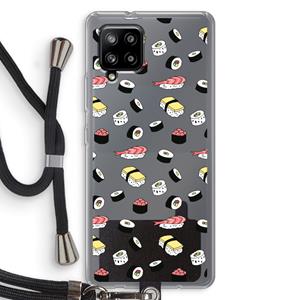 CaseCompany Sushi time: Samsung Galaxy A42 5G Transparant Hoesje met koord
