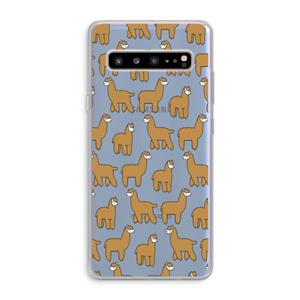 CaseCompany Alpacas: Samsung Galaxy S10 5G Transparant Hoesje