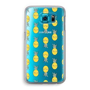CaseCompany Ananas: Samsung Galaxy S6 Transparant Hoesje