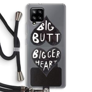 CaseCompany Big butt bigger heart: Samsung Galaxy A42 5G Transparant Hoesje met koord