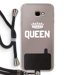 CaseCompany Queen zwart: Samsung Galaxy J4 Plus Transparant Hoesje met koord